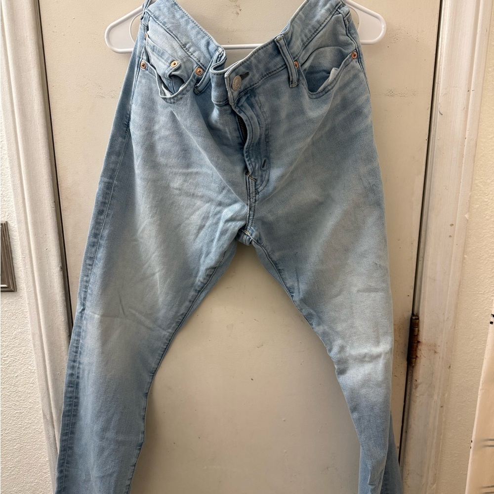 American Eagle Outfitters Light Wash Straight Jeans